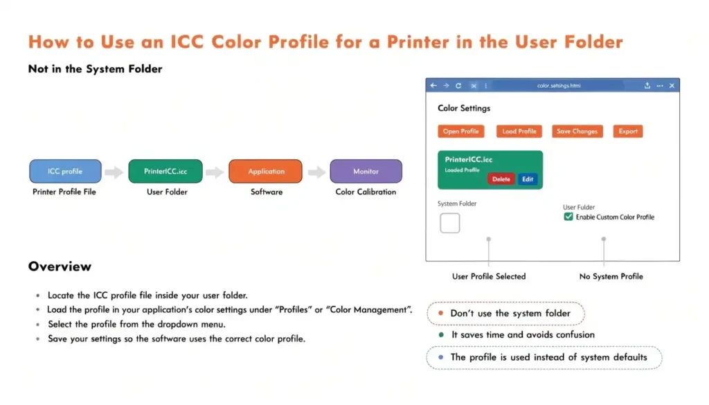 An ICC Color Profile For A Printer That Is Located In A User Folder Not In System Folder