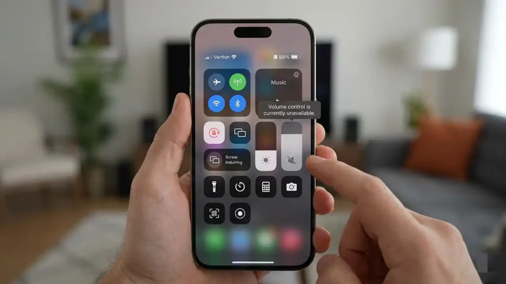 How to fix iPhone 16 Pro Max Control Center Volume Option Not Working