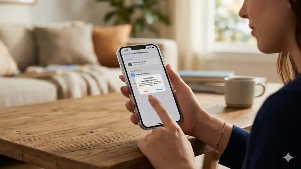 how to trust an app on iphone