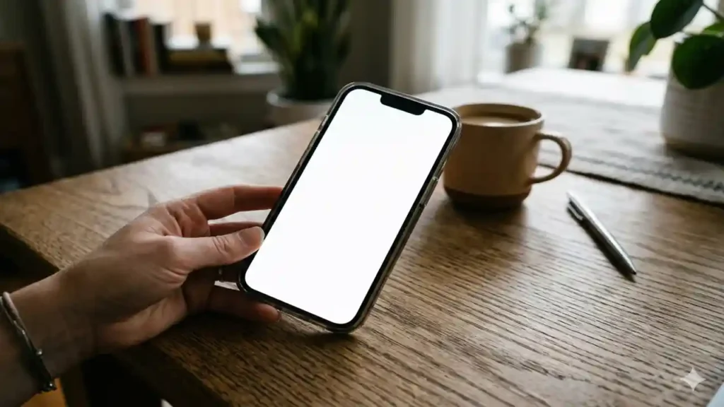 white screen ios​
