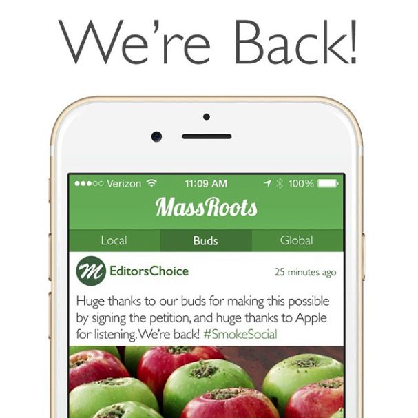 Apple restores weed discovery app in 23 states