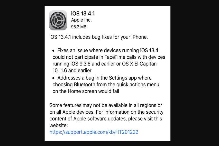 iOS 13.4.1