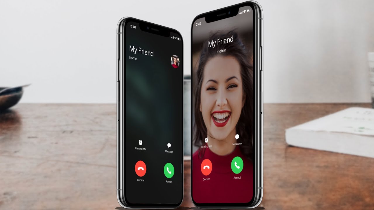 iphone incoming call screen