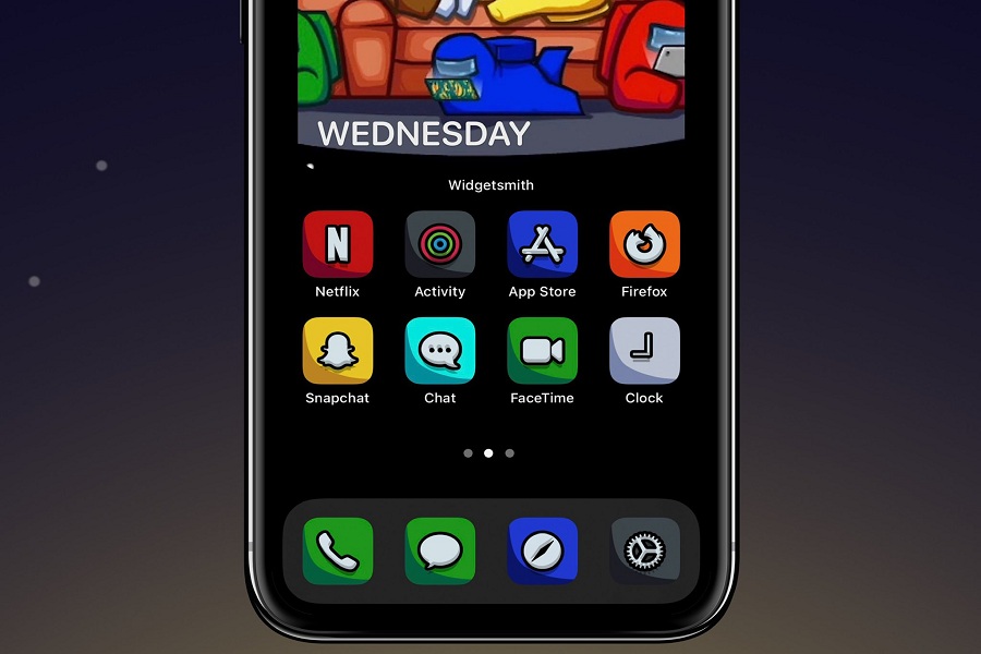 Aesthetic Among Us App Icons For iOS 14 Home Screen On iPhone