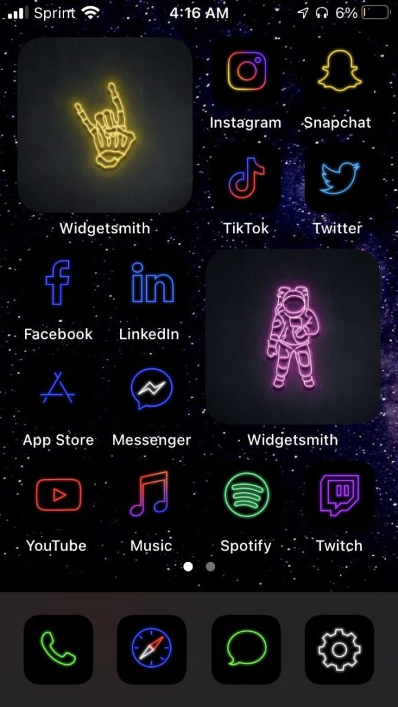 Best Aesthetic Neon iOS 14 Home Screen Ideas For Nostalgia ...