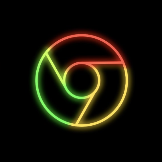 neon phone app icon