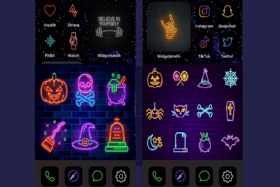 Best Halloween Neon App Icons For Ios 14 Home Screen For Iphone - ios 14 app icons roblox