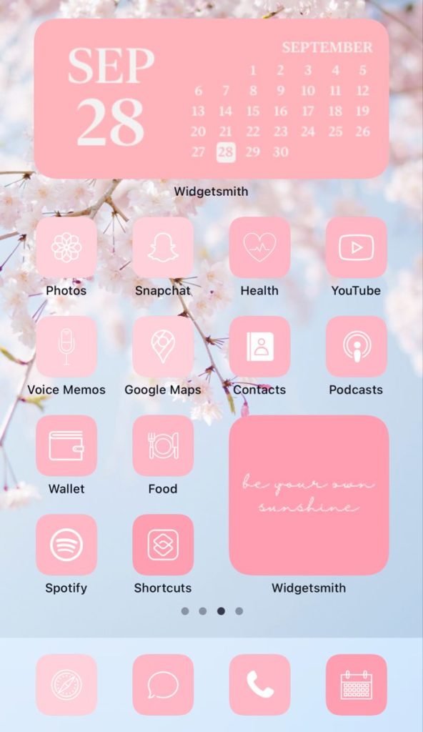 Best Aesthetic Pink iOS 14 Home Screen Ideas for Girls