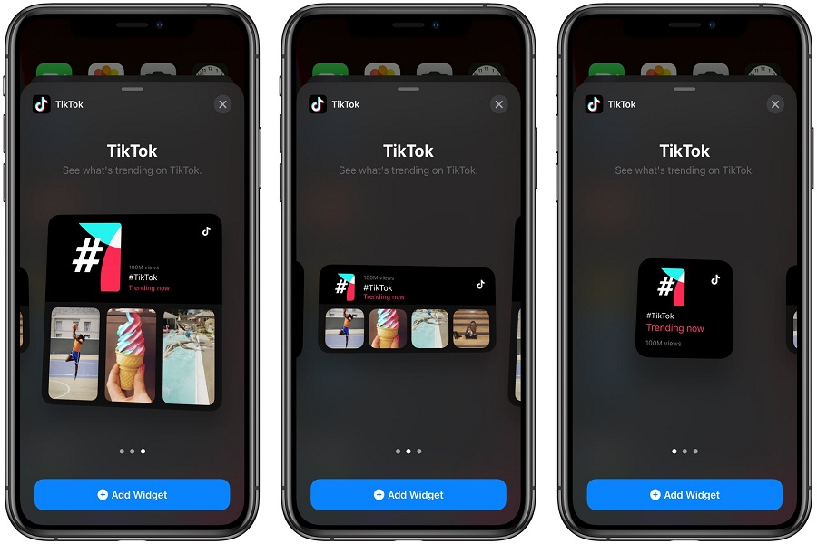 TikTok widgets to iOS 14