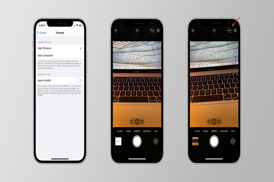 Enable ProRAW Photo Format on iPhone 12