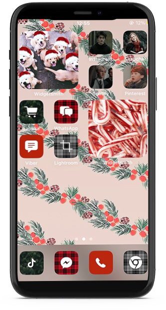 Winter Christmas Home Screen Ideas iOS 14 for iPhone 2020