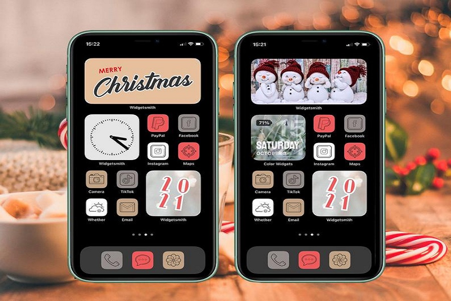 iOS 14 Christmas New Year Home Screen Ideas