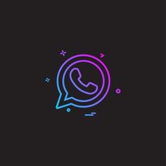 neon blue whatsapp icon