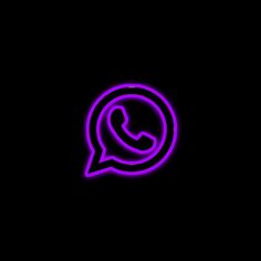 neon purple whatsapp logo