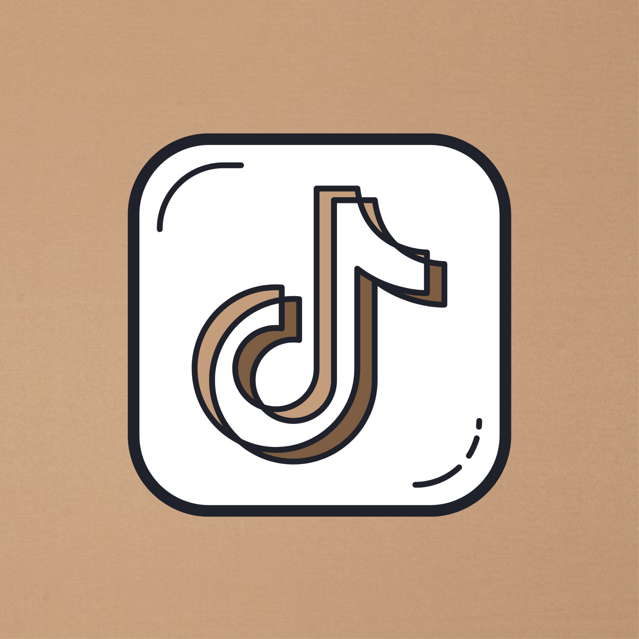 brown app icons aesthetic music