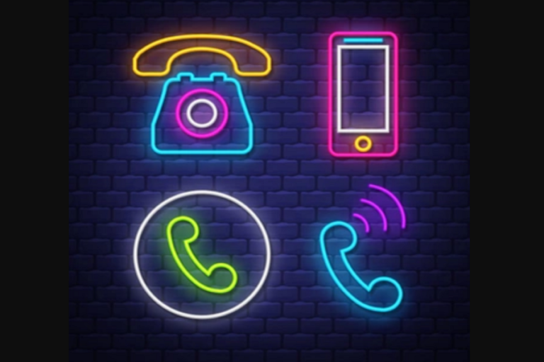 Aesthetic Neon Phone Icon For iPhone iOS 14