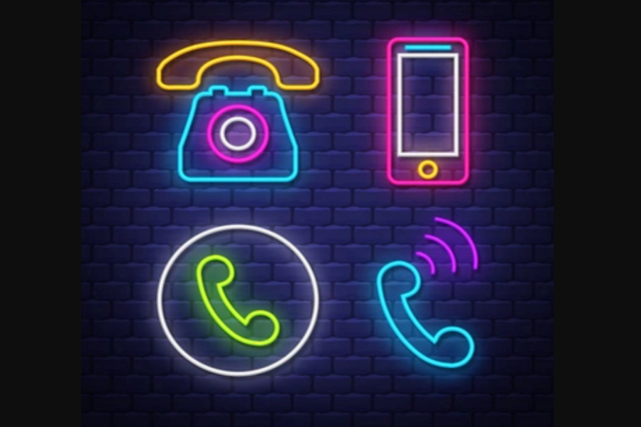 Neon Phone Icon