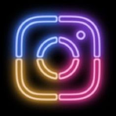 Neon Instagram Logo Aesthetic For iPhone on iOS 14