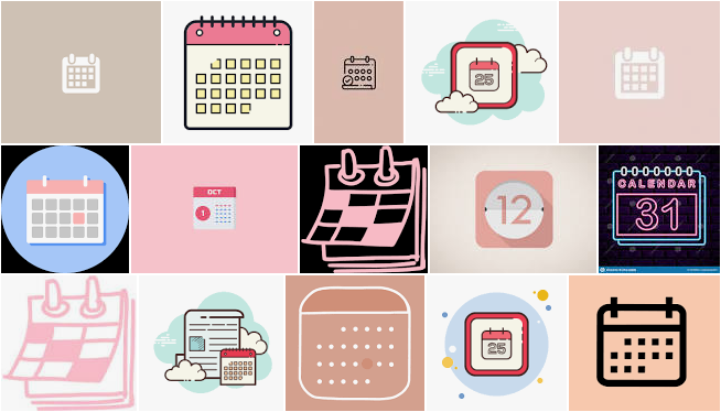 Aesthetic Calendar Icon For Iphone On Ios 14