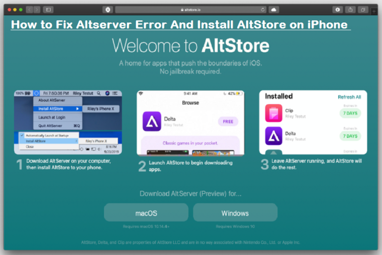 How to Fix Altserver Error And Install AltStore on iPhone