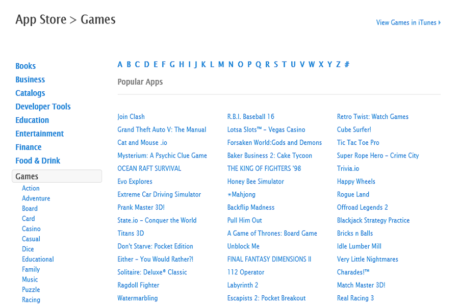 Biggest Games Apps to Appear in iTunes