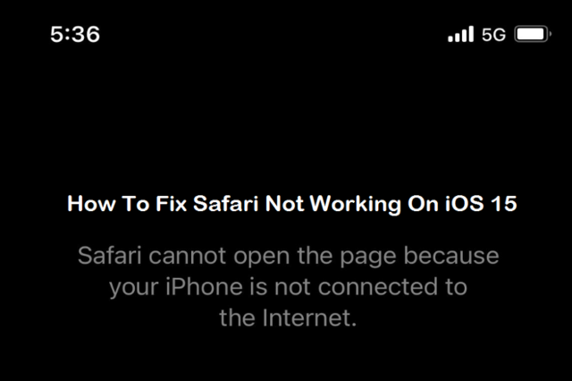 safari not working on ipad ios 15