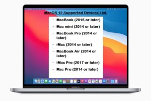MacOS 12 Supported Devices