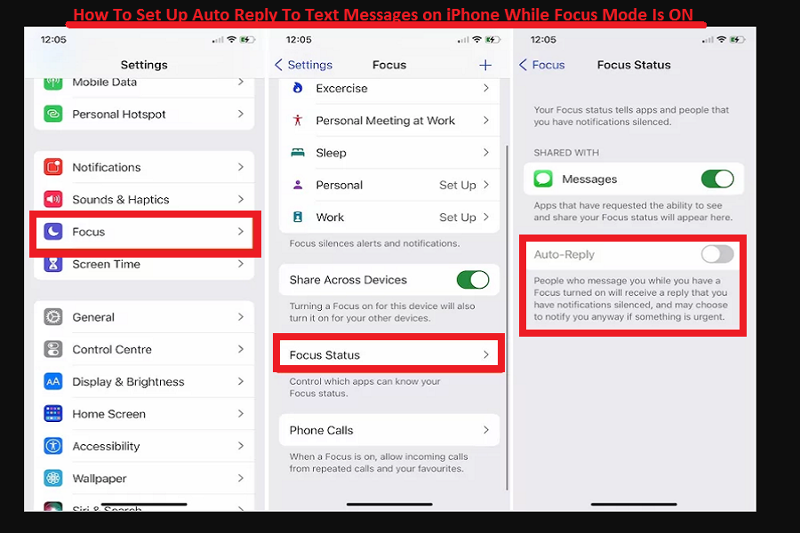 How To Set Up Auto Reply To Text Messages On IPhone While Focus Mode Is ON