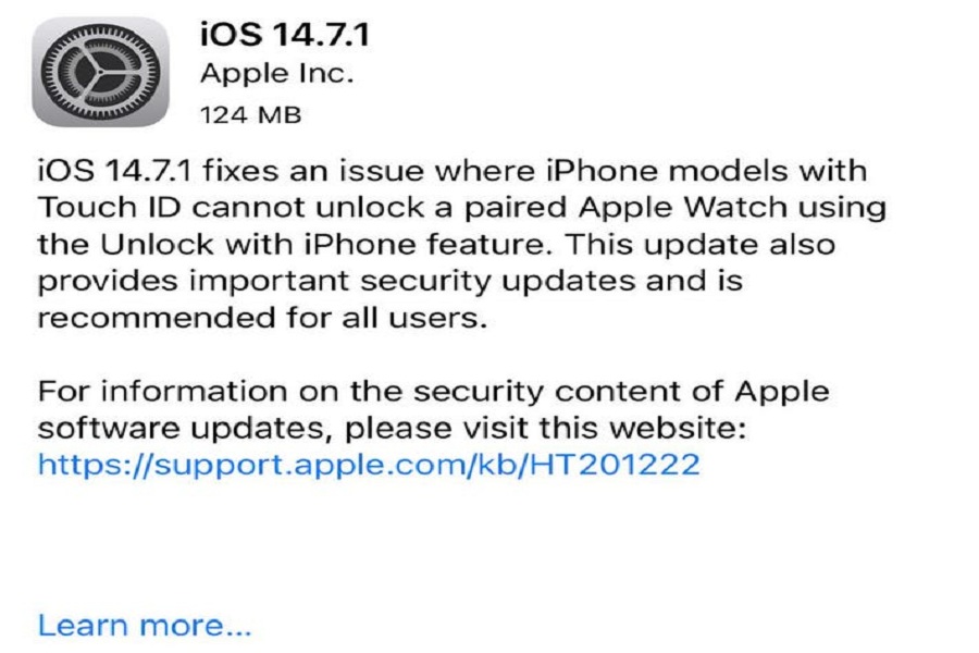 iOS 14.7.1 Features