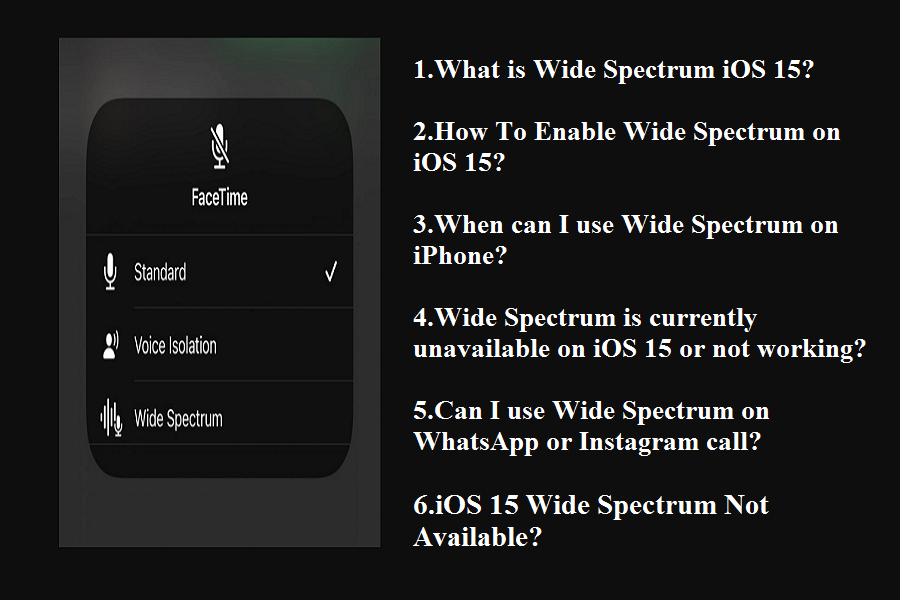 What is Wide Spectrum iOS 15