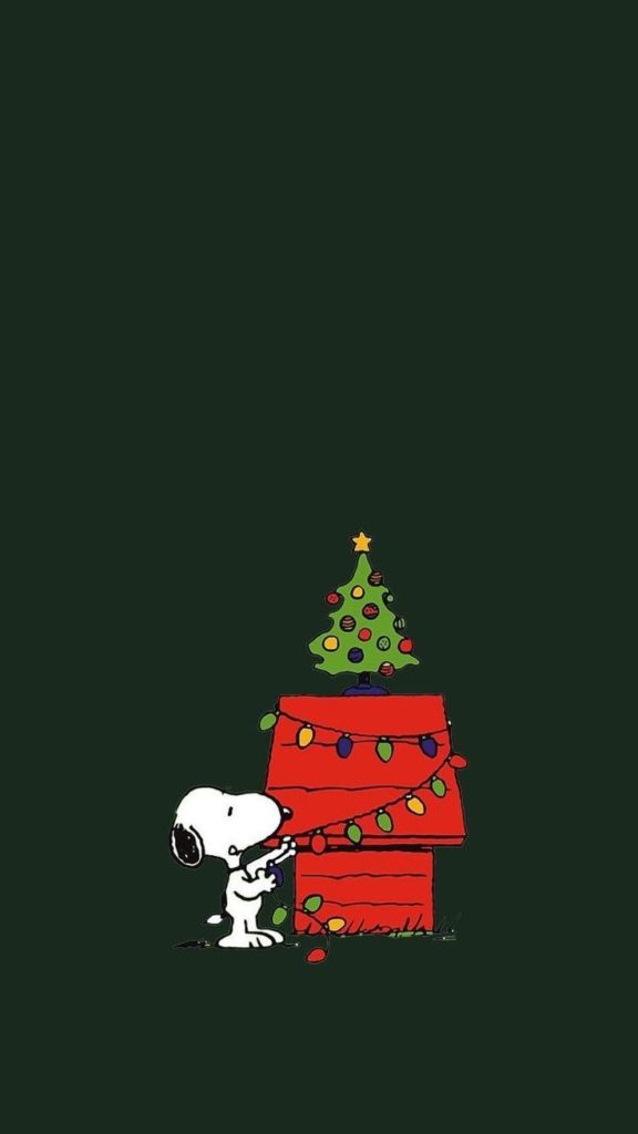Aesthetic Snoopy Christmas Wallpaper for iPhone 2023
