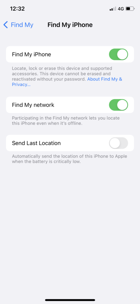 how to logout of find my iphone online