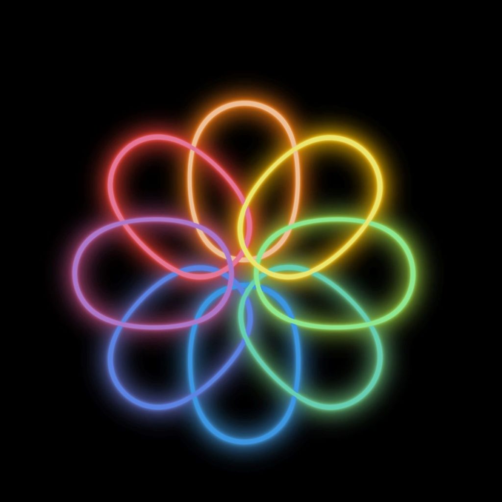 neon phone app icon