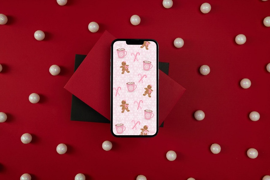 Pink Christmas Wallpapers for iPhone