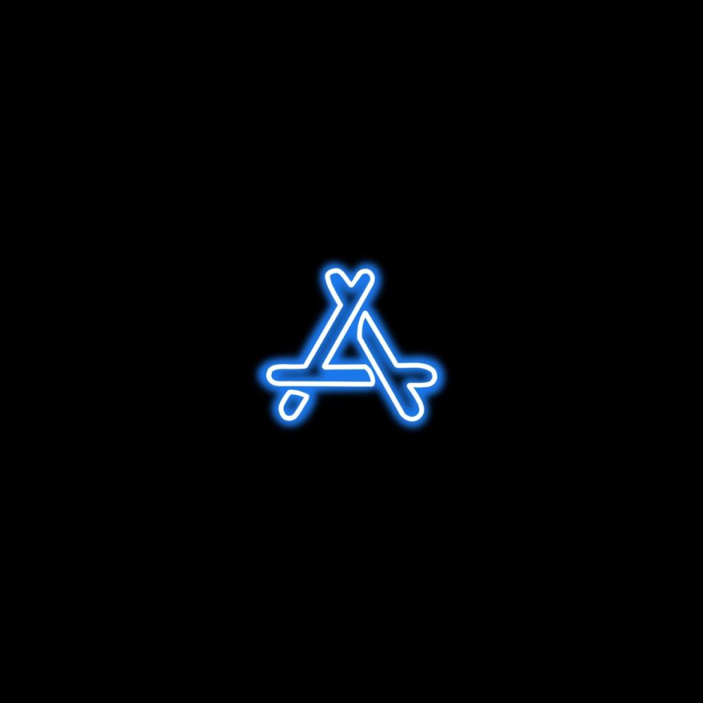 neon blue spotify logo