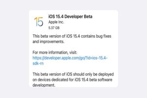 Download iOS 15.4 Developer Beta Profile
