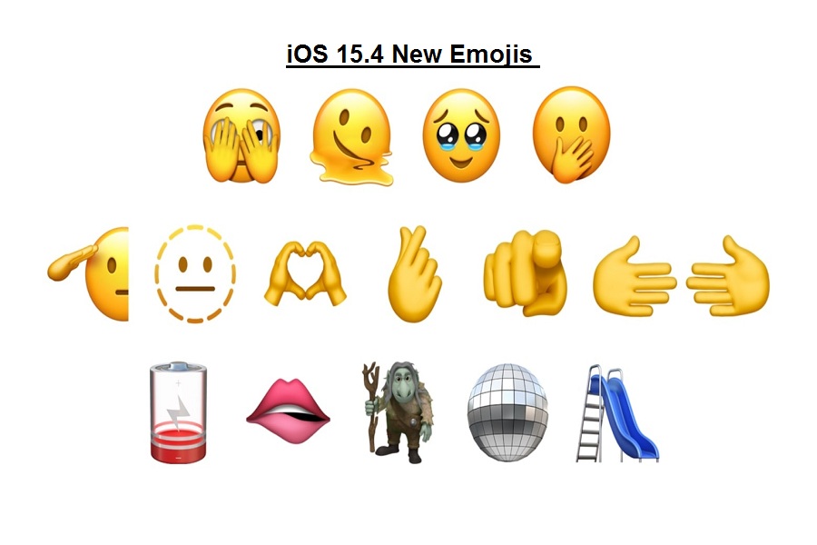 New Emojis In iOS 15.4