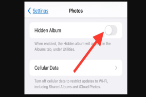 lock hidden photos on iPhone