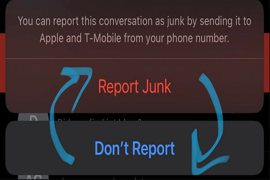 Report Junk on iOS 16