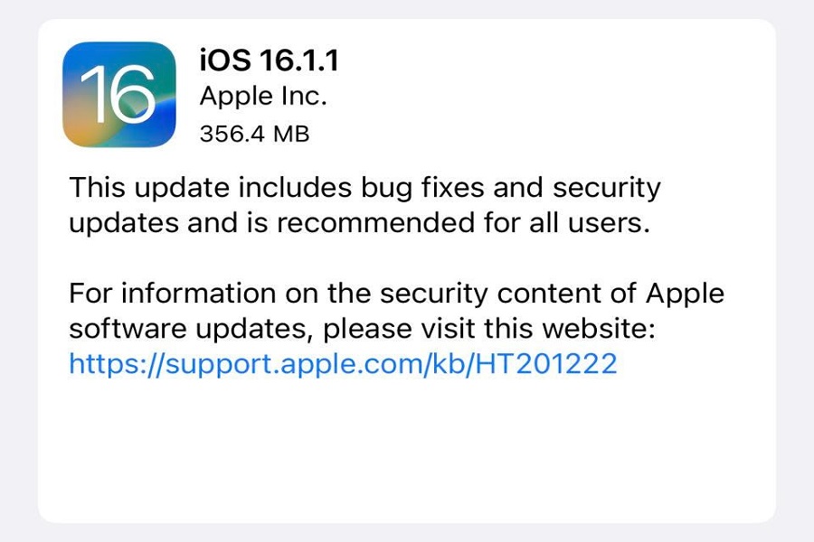 Should I upgrade to iOS 16.1.1