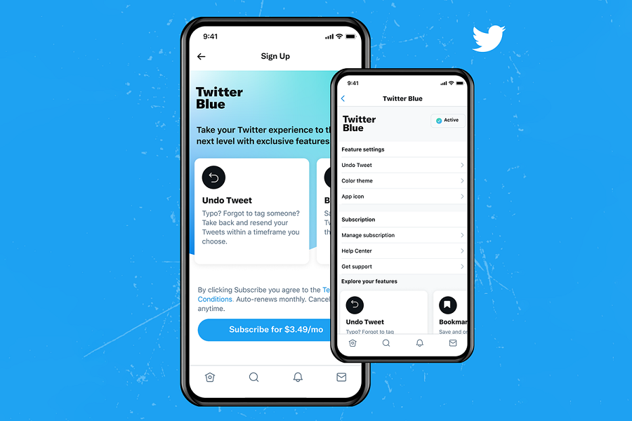 Twitter blue on iOS