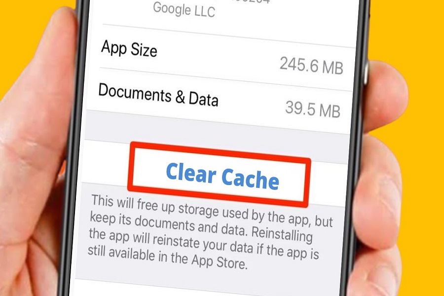 clear cache on iOS 16
