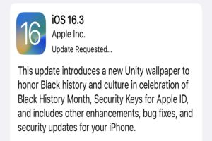 Update Requested iOS 16.3