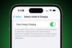 iOS clean energy charging