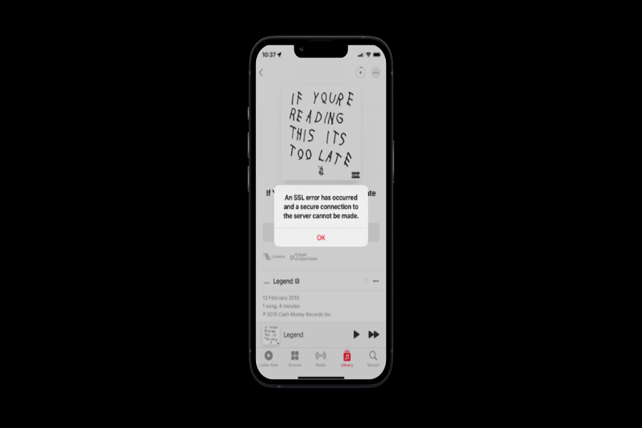 Apple Music SSL Error Has Occurred On IOS 16