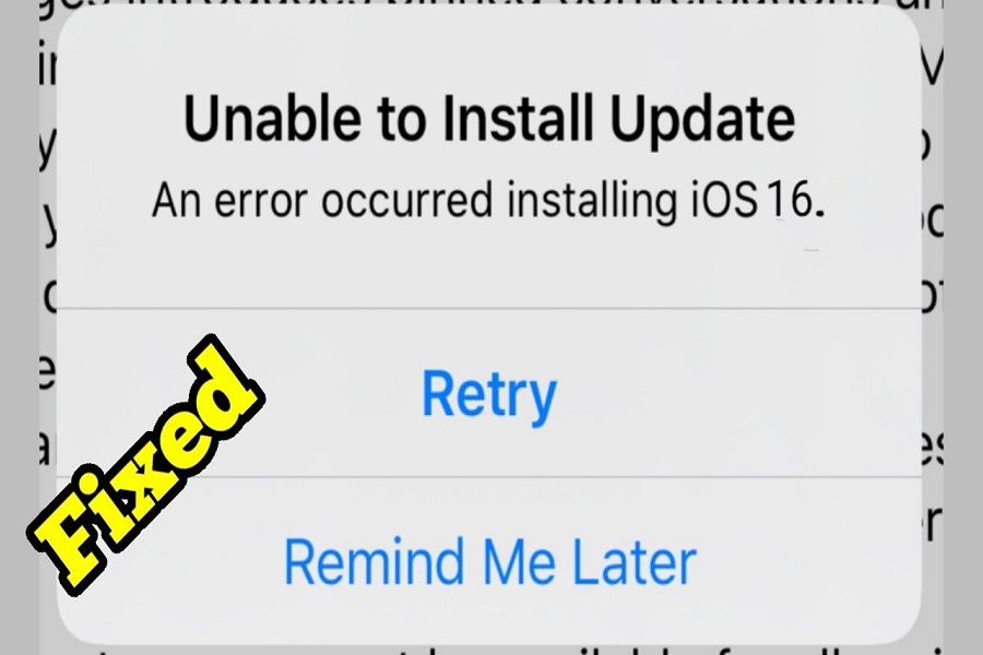 Error Occurred Downloading iOS 16