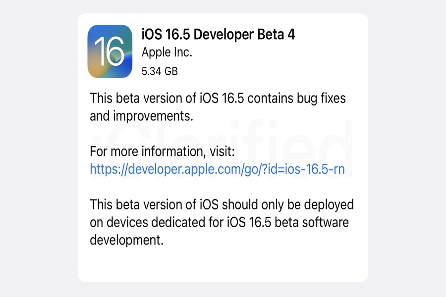 iOS 16.5 Beta 4