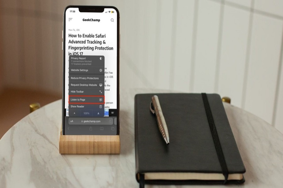 Listen to Safari Webpage in iOS 17