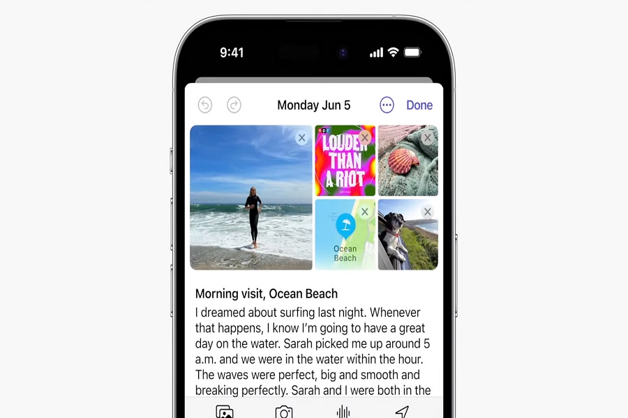 journal app on ios 17