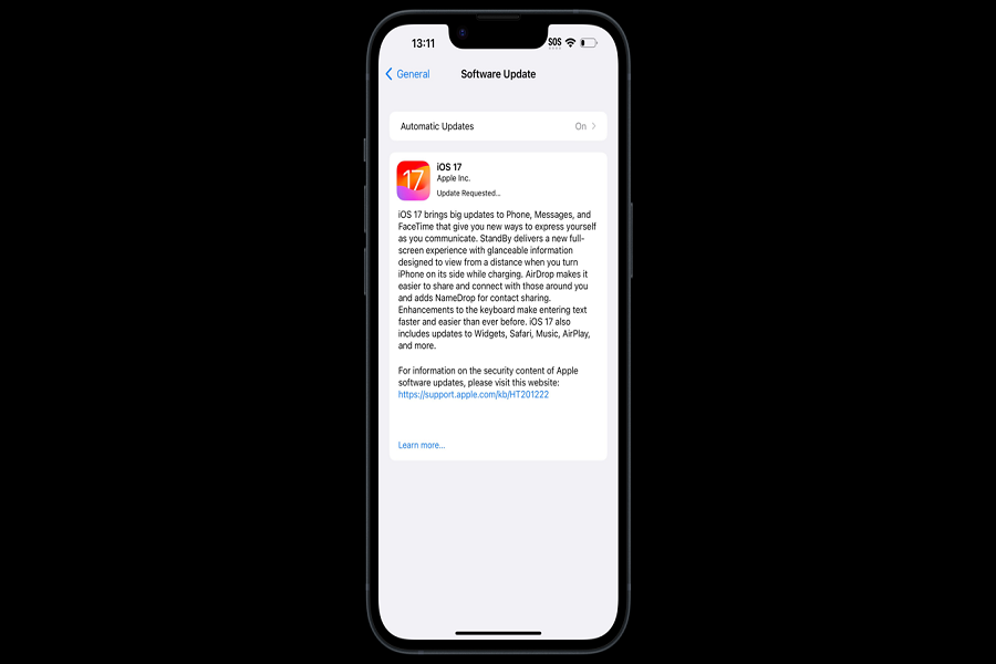 IOS 17 Update Requested Meaning
